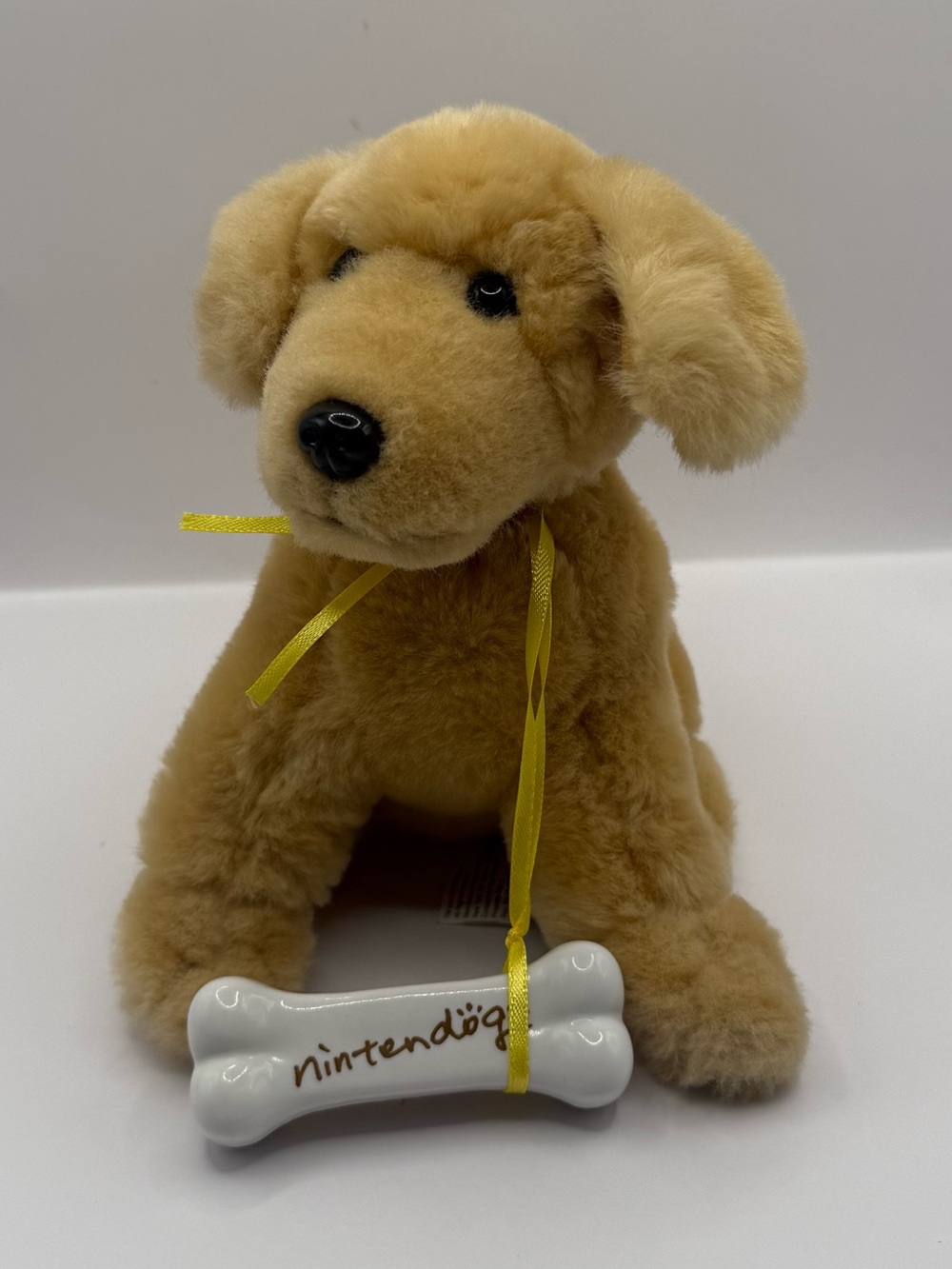 Nintendog Golden Retriever Labrador Stuffed Animal Plush with Bone 2006